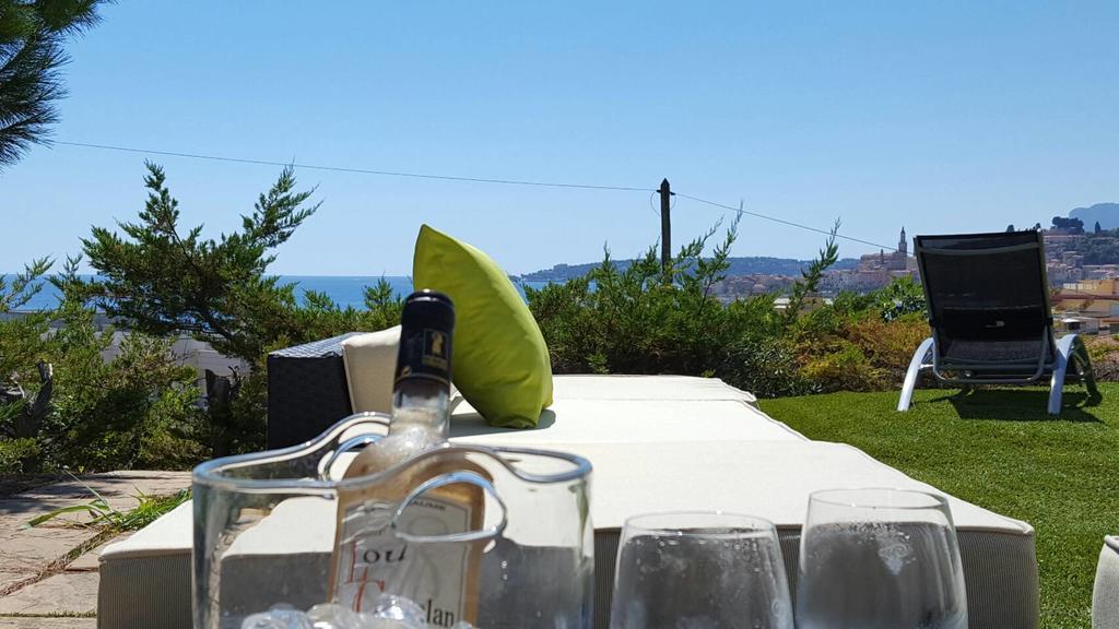 Cap Au Sud,Vue Panoramique Mer,Piscine Menton Exteriér fotografie